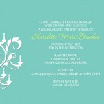 Aqua Lace Bachelorette Party Invitation