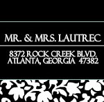 Black White and Teal Floral Address Label Black White and Teal Floral Address Label