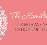 Coral Lace Address Label Coral Lace Address Label