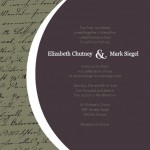 Grey Green Wedding Invite