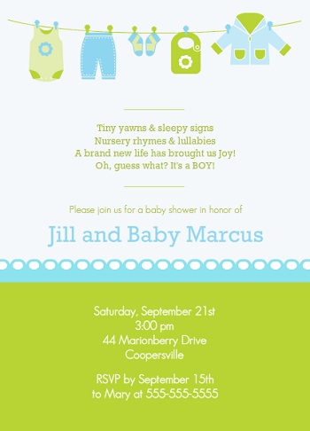 Baby Boy Shower Invitation