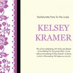 Purple Floral Lace Bachelorette Party Invitation