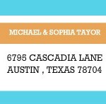 Blue and Coral Adress Label Blue and Coral Adress Label