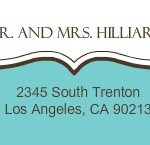 White and Aqua Adress Label White and Aqua Adress Label