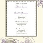 Purple Vine Wedding Invite