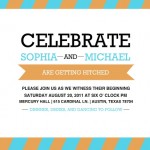 Aqua and Tan Wedding Invite Aqua and Tan Wedding Invite