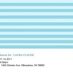 Blue Stripes>s Modern Baby Shower Invitation