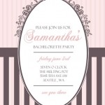 Chocolate and Pink Vintage Bachelorette Party Invitation Chocolate and Pink Vintage Bachelorette Party Invitation