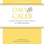 Classic Pale Yellow Wedding Invite