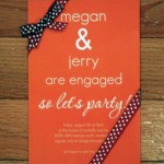 Faded Orange Engagement Party Invitation