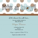 It's A Boy Polka Dot Baby Shower Invitation