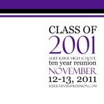 Purple and Black Classic Reunion Invitation Purple and Black Classic Reunion Invitation