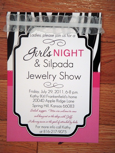 Sassy Zebra Print Girls Night Out Invitation