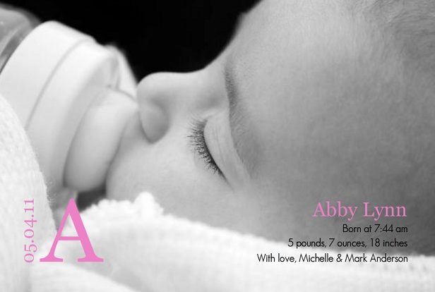 Simple Photo Baby Announcement