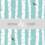 Blue and White Wintry Wedding Invitation Blue and White Wintry Wedding Invitation