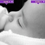 Diamond Pink and Green Photo Girl Baby Announcement