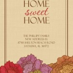 Home Sweet Home Linen Floral Moving Announcement