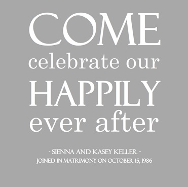 Modern Silver Simple 25th Wedding Anniversary Party Invitation