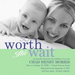 So Worth The Wait Photo Birth Announcement