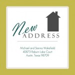 Trendy Green New Address Moving Announcement