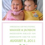 Two Little Peas Twins Announcement