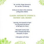 Modern Blue And Green Floral Wedding Invite Modern Blue And Green Floral Wedding Invite