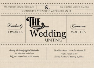 Mary Kevin S Modern Yellow And Black Letterpress Wedding Invitations