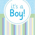 Circle And Stripes Baby Shower Invite