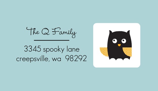 Cute Halloween Animals (Set) Address Label