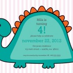 Dino Girls  Birthday Party Invite