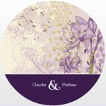 Elegant Purple Floral Wedding Announcement_front Elegant Purple Floral Wedding Announcement_front