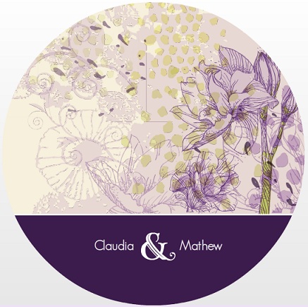 Elegant Purple Floral Wedding Announcement_front Elegant Purple Floral Wedding Announcement_front