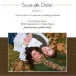 Elegant Textured Brown Save The Date Elegant Textured Brown Save The Date