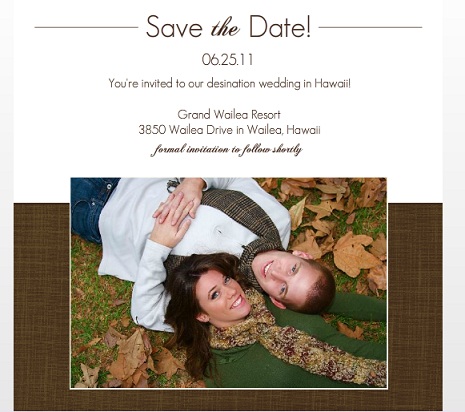 Elegant Textured Brown Save The Date Elegant Textured Brown Save The Date
