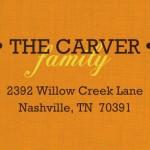 Family Pumpkin Carving Night Address Label