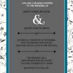 Floral Teal Wedding Invite