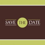 Green And Brown Modern Save The Date