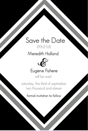 Modern Stripe (Set) Wedding Save The Date Modern Stripe (Set) Wedding Save The Date