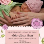 Roses Girl Birth Announcement