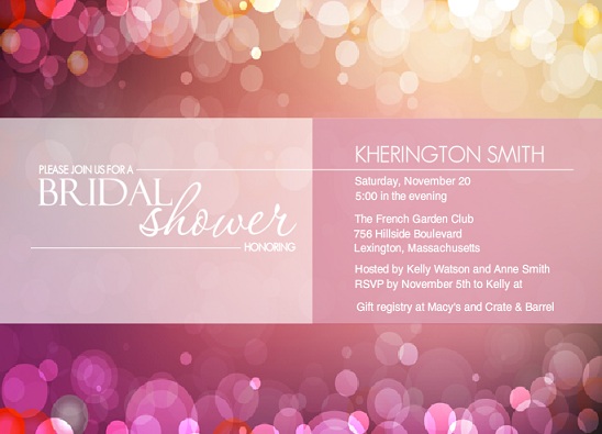 Soft Pink Bubbles Bridal Shower Invite Soft Pink Bubbles Bridal Shower Invite