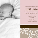 Sophisticated Pink And Brown Girl Baby Announcement Sophisticated Pink And Brown Girl Baby Announcement