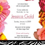 Zebra Party Girls Birthday Invitation