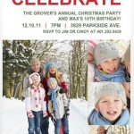 Dual Celebration Holiday Birthday Invitation Dual Celebration Holiday Birthday Invitation