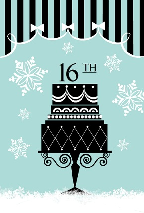 Holiday Cake Birthday Party Invite Holiday Cake Birthday Party Invite