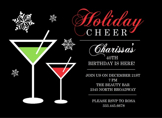 Holiday Cheer Martini Birthday Holiday Cheer Martini Birthday
