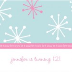 Snowflake Banner Holiday Birthday Invitation Snowflake Banner Holiday Birthday Invitation