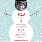 Snowman Party Holiday Birthday Invitation Snowman Party Holiday Birthday Invitation