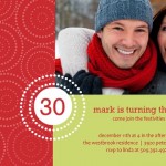 White Circles Holiday Birthday Invitation White Circles Holiday Birthday Invitation