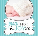 Beautiful Blue Stripes New Years Photo Card Beautiful Blue Stripes New Years Photo Card