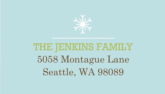 Christmas Snowflakes (Set) Address Label
